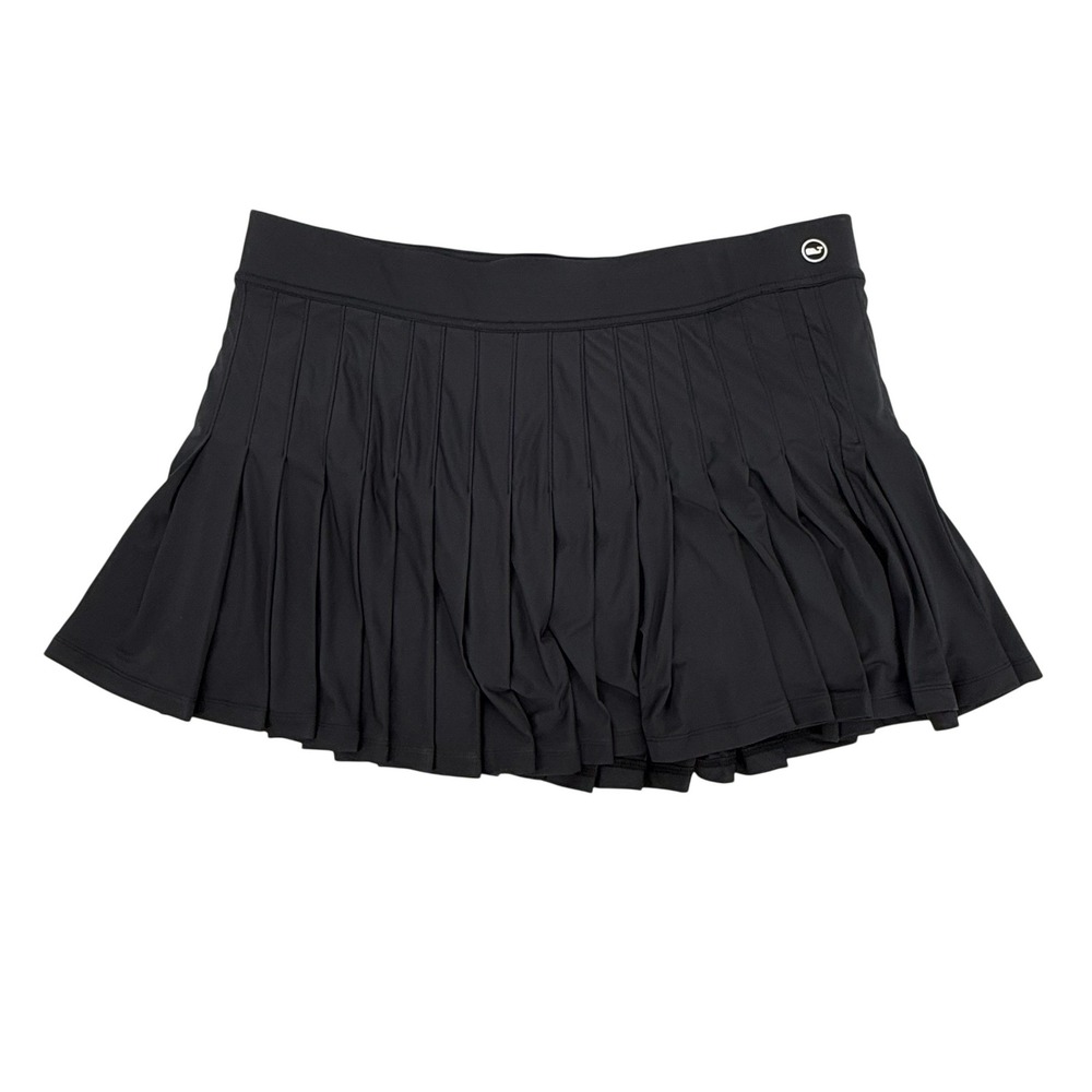 Vineyard Vines Performance Skort Women XL Black Excellent Pleated 2R001152